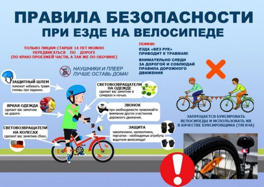 Правила безопасной езды на велосипеде для детей.  