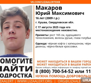 В Свердловской области уже полторы недели ищут подростка